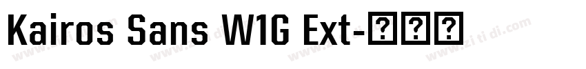 Kairos Sans W1G Ext字体转换